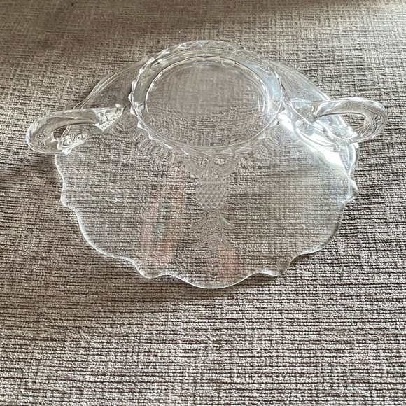 Vintage Heisey Plantation Pineapple Crimped Double Handled Candy Trinket Bowl - Picture 5 of 8